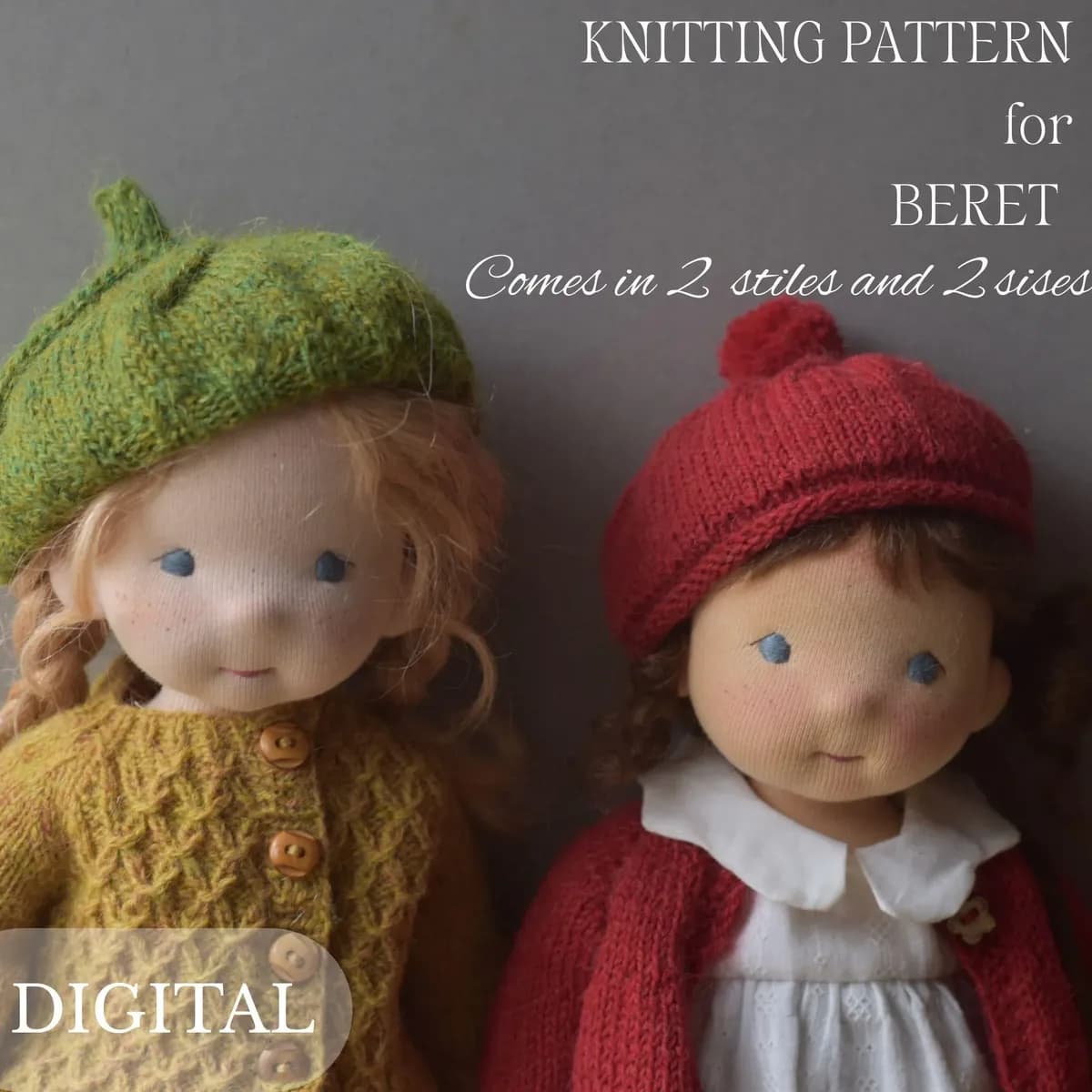 Beret knitting pattern - Waldorfdollshop